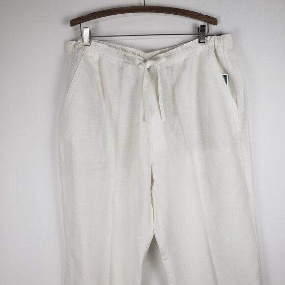 Cubavera Linen Blend Pants White Drawstring Casual NWT Mens Size XXL - Picture 3 of 8